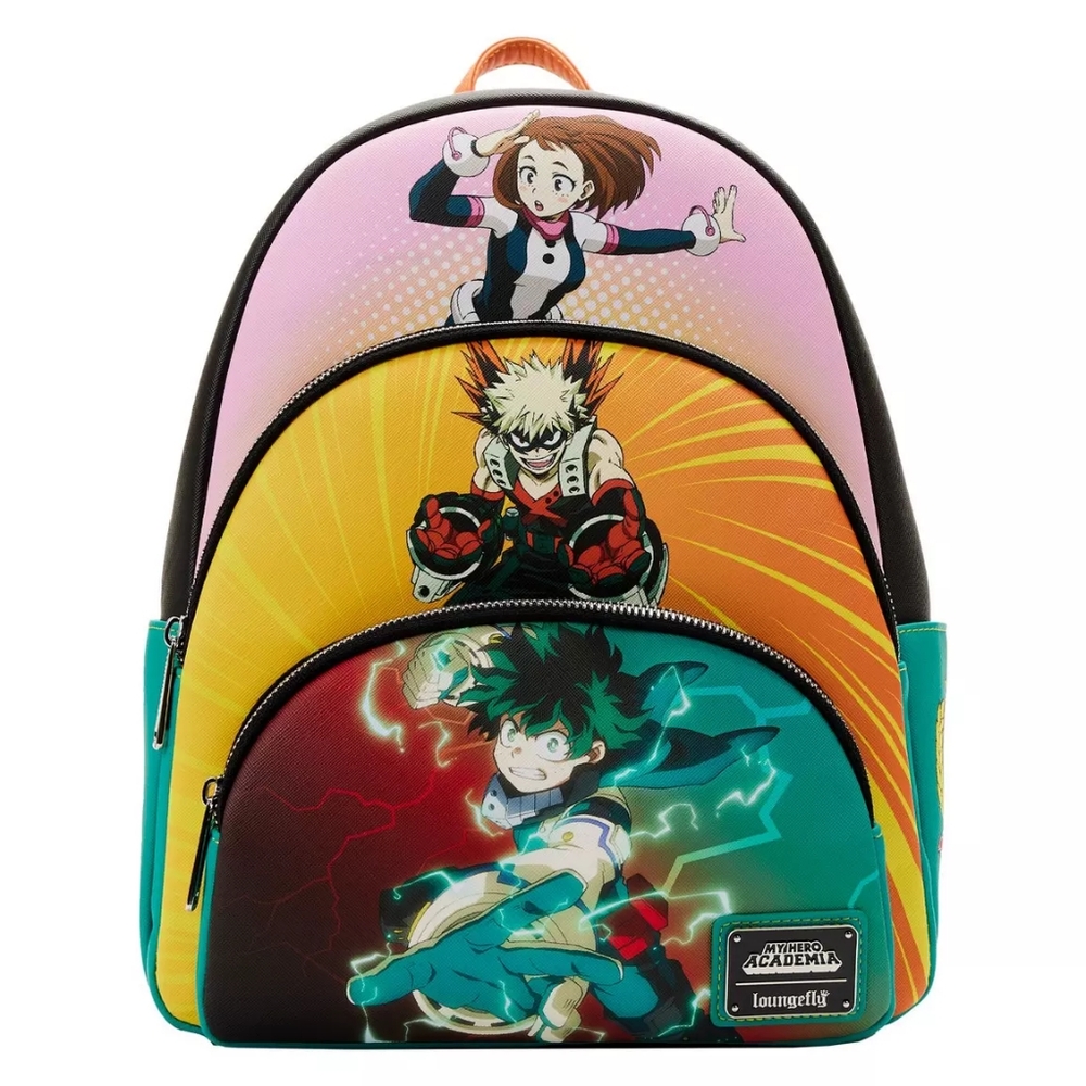 Loungefly My Hero Academia Triple Pocket Scene Mini Backpack